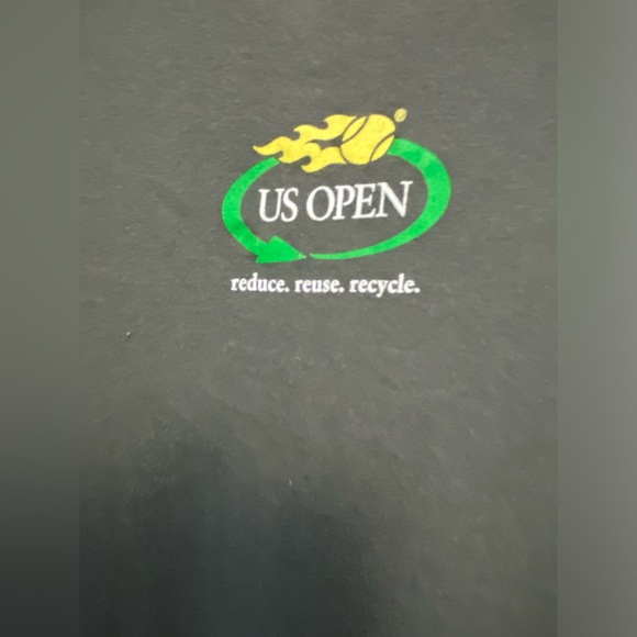 US Open Billie Jean King 100% Organic Cotton Green Your Game t-shirt size large - Picture 5 of 7